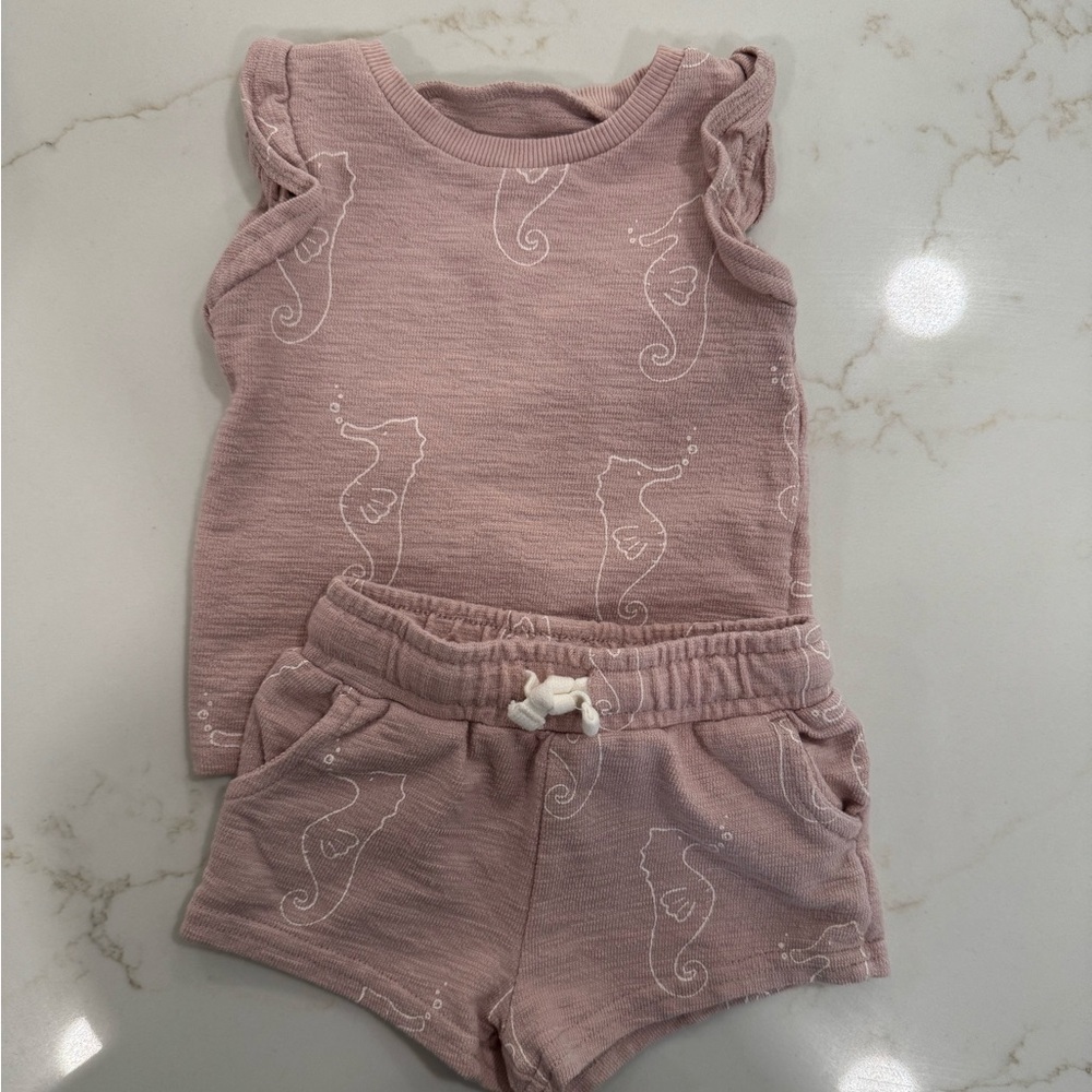 Carter's Organic Baby Outfit in Soft Pink